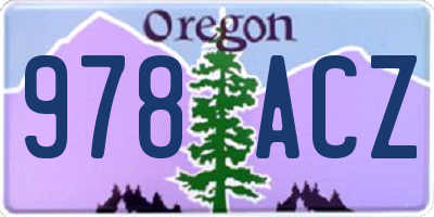 OR license plate 978ACZ