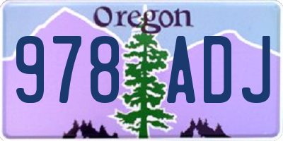 OR license plate 978ADJ