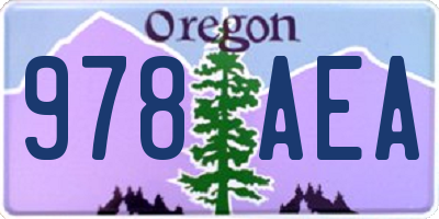 OR license plate 978AEA