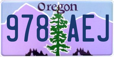 OR license plate 978AEJ