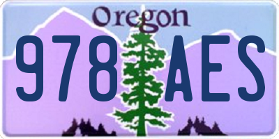 OR license plate 978AES