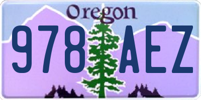 OR license plate 978AEZ