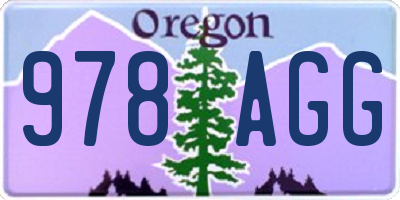 OR license plate 978AGG