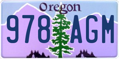 OR license plate 978AGM