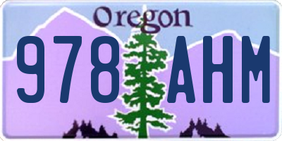 OR license plate 978AHM