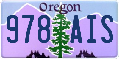 OR license plate 978AIS