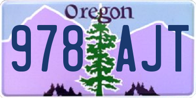 OR license plate 978AJT