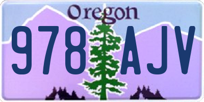 OR license plate 978AJV