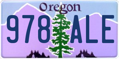OR license plate 978ALE