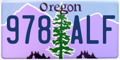 OR license plate 978ALF