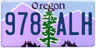 OR license plate 978ALH