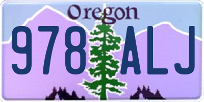 OR license plate 978ALJ