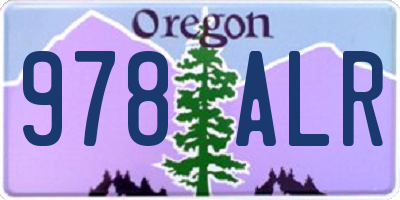 OR license plate 978ALR