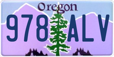 OR license plate 978ALV