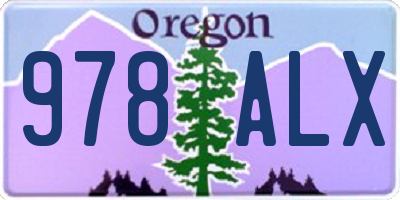 OR license plate 978ALX