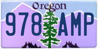 OR license plate 978AMP