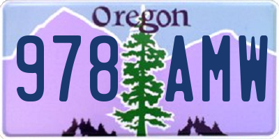 OR license plate 978AMW