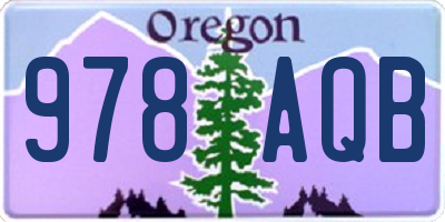 OR license plate 978AQB