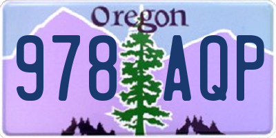 OR license plate 978AQP