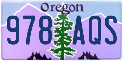 OR license plate 978AQS