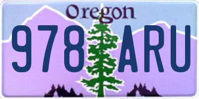 OR license plate 978ARU