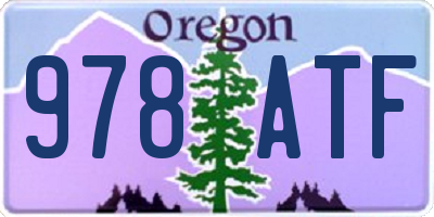 OR license plate 978ATF