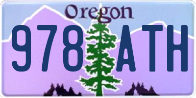 OR license plate 978ATH