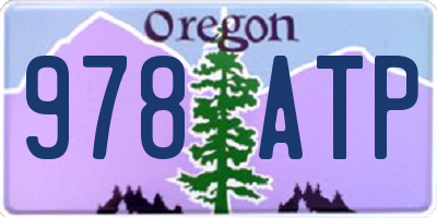 OR license plate 978ATP