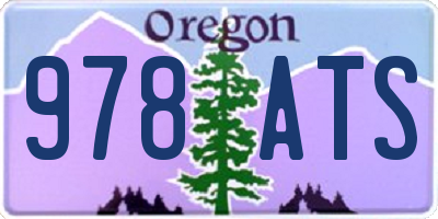 OR license plate 978ATS