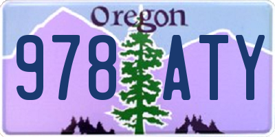 OR license plate 978ATY