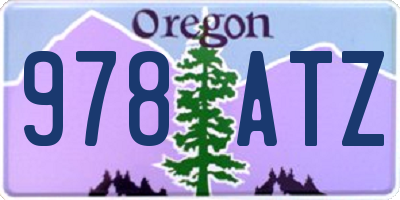 OR license plate 978ATZ
