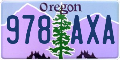 OR license plate 978AXA