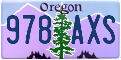 OR license plate 978AXS