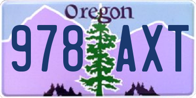 OR license plate 978AXT