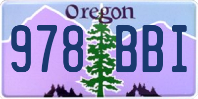 OR license plate 978BBI