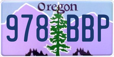 OR license plate 978BBP