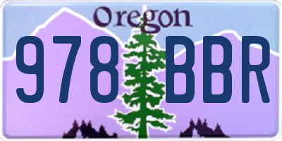 OR license plate 978BBR