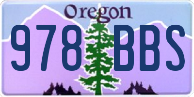 OR license plate 978BBS