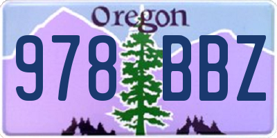 OR license plate 978BBZ