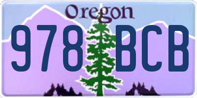 OR license plate 978BCB