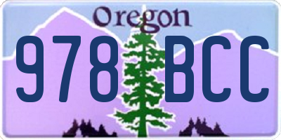 OR license plate 978BCC