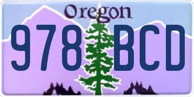 OR license plate 978BCD