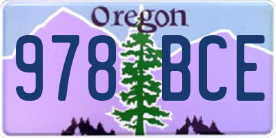 OR license plate 978BCE