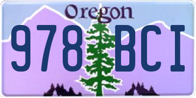 OR license plate 978BCI