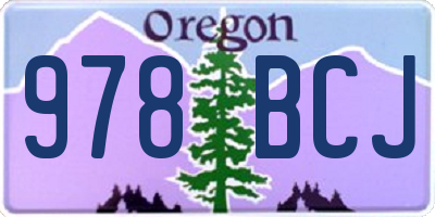 OR license plate 978BCJ