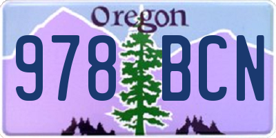 OR license plate 978BCN