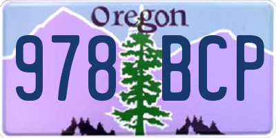 OR license plate 978BCP
