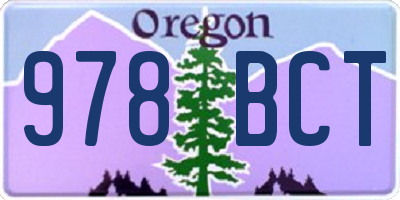 OR license plate 978BCT