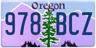 OR license plate 978BCZ