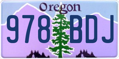 OR license plate 978BDJ